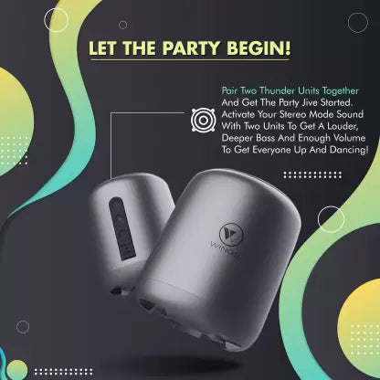 Wings WL-THUNDER-GREY 5 W Bluetooth Speaker (Grey, Black, Mono Channel) Wings WL-THUNDER-GREY 5 W Bluetooth Speaker (Grey, Black, Mono Channel)